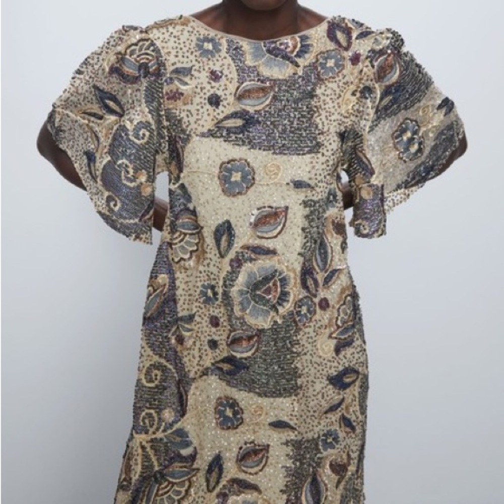NWT $169 Zara Limited Edition Sequin Beaded Dress